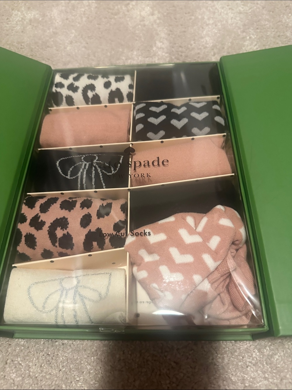 kate spade Men’s Sock Gift Set in Pink, Black, Cream